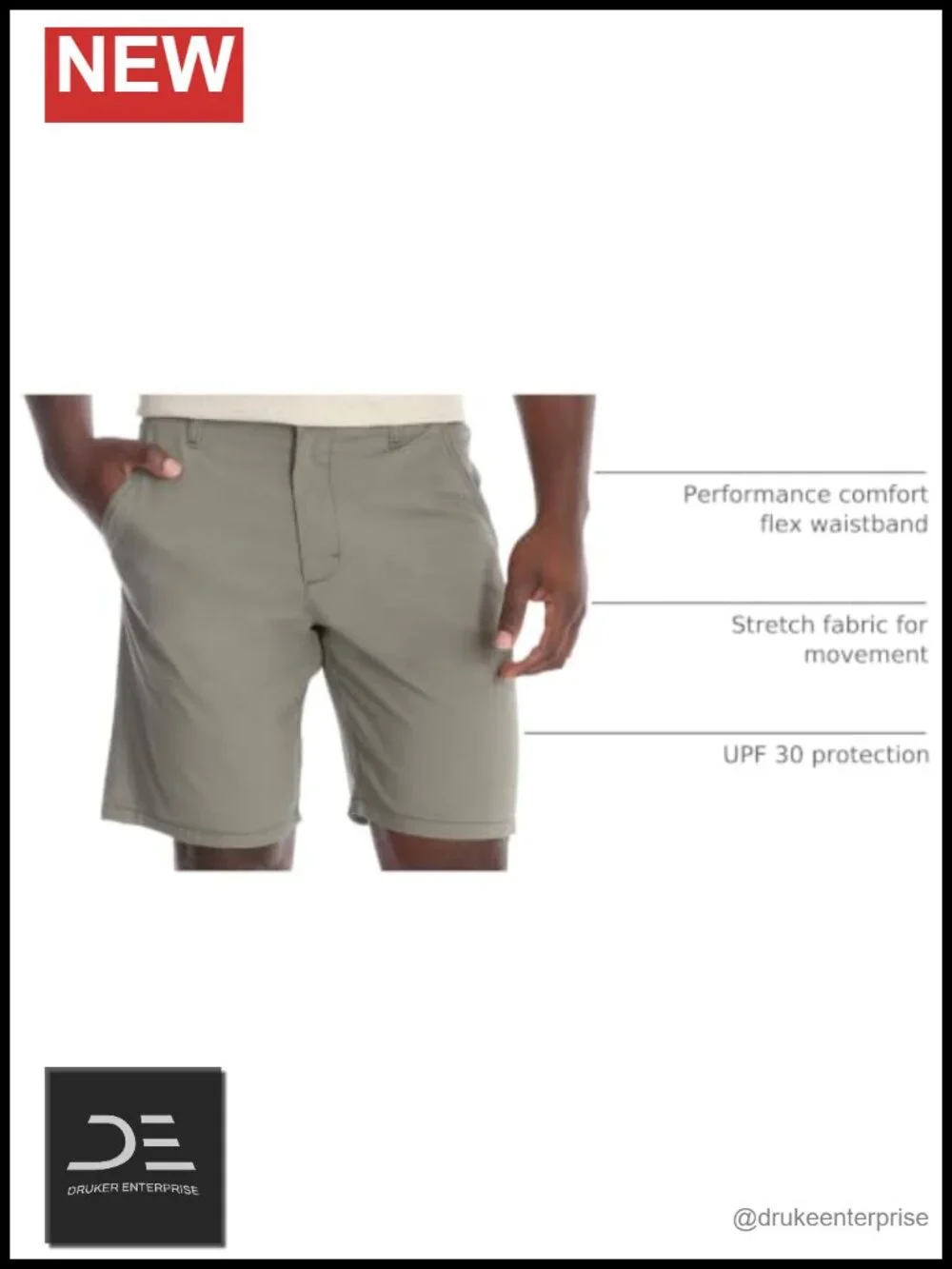 Performance Flex Waistband Flat Front Shorts with 9-Inch Inseam